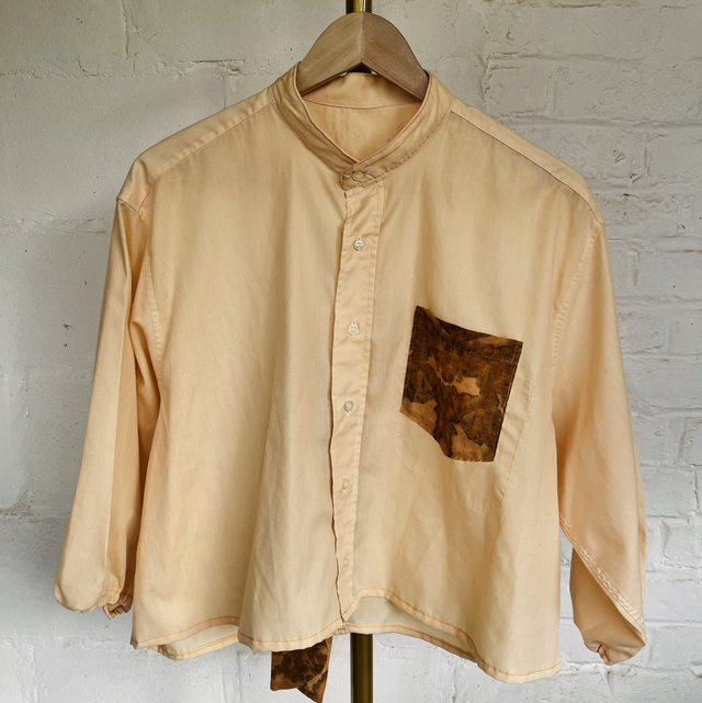 Collection Sumac - Chemise nouée dos pêche 