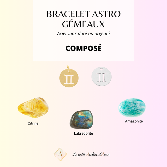 Gémeau - Bracelet Astro Composé
