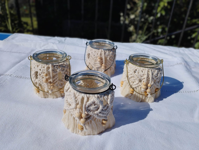 Lanterne en macramé