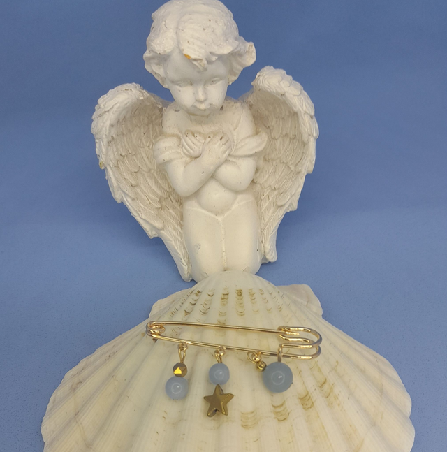 Broche angélite plaqué or