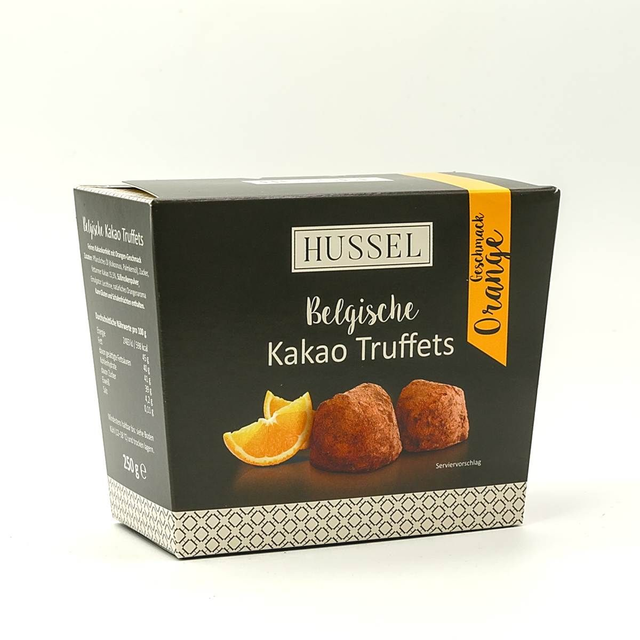 HUSSEL | Belgische Kakao Trüffel Orange ohne Alkoh.