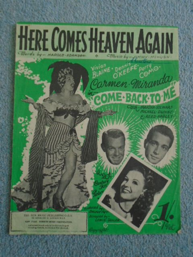 Here Comes Heaven Again Sheet Music Carmen Miranda