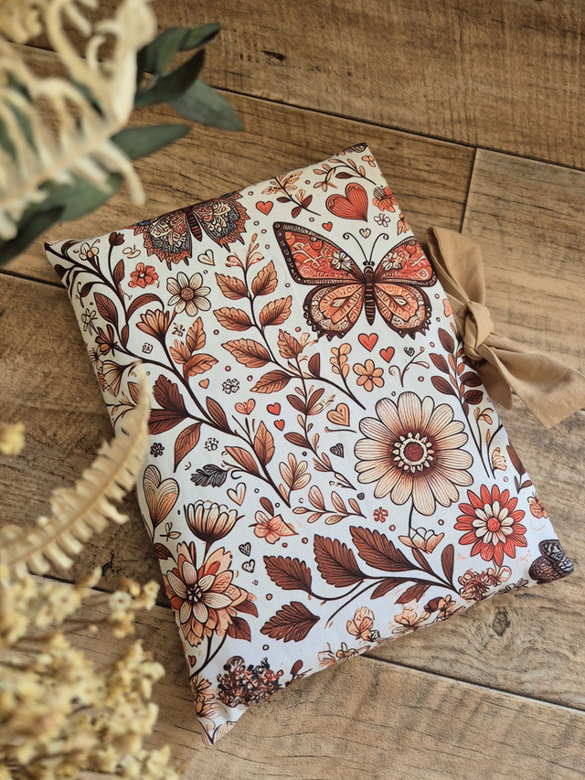 Housse de livre molletonnée Papillons