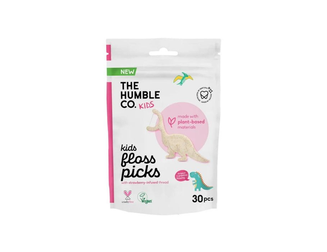 [The Humble Co.] Flosdraad - Kids - Aardbei - 30 Stuks