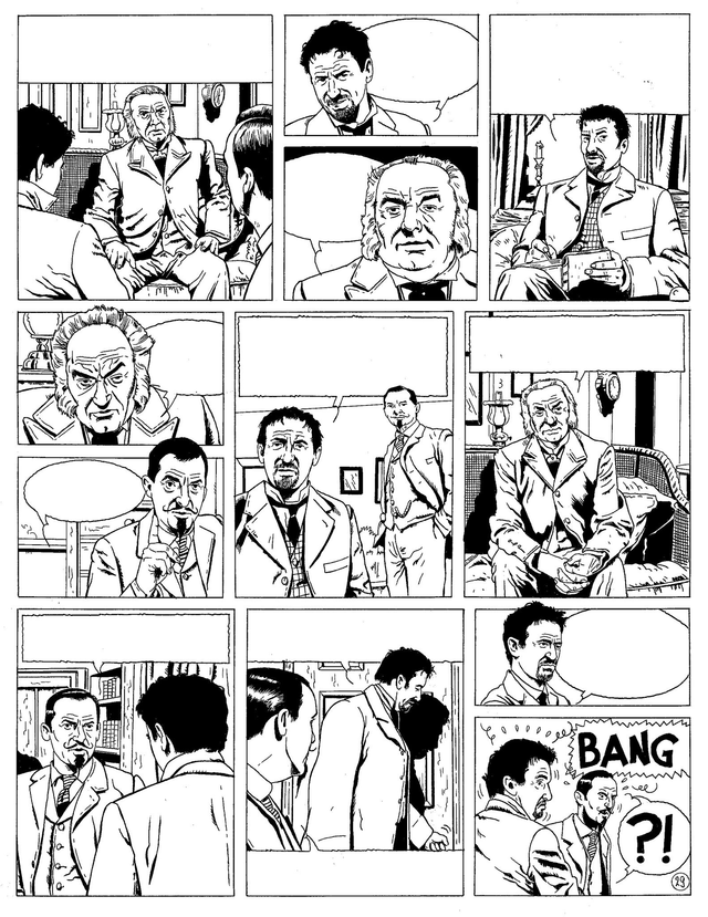 Planche originale BD N°29: La brigade de l'étrange  tome 3 "Le mystère des hommes sans têtes"