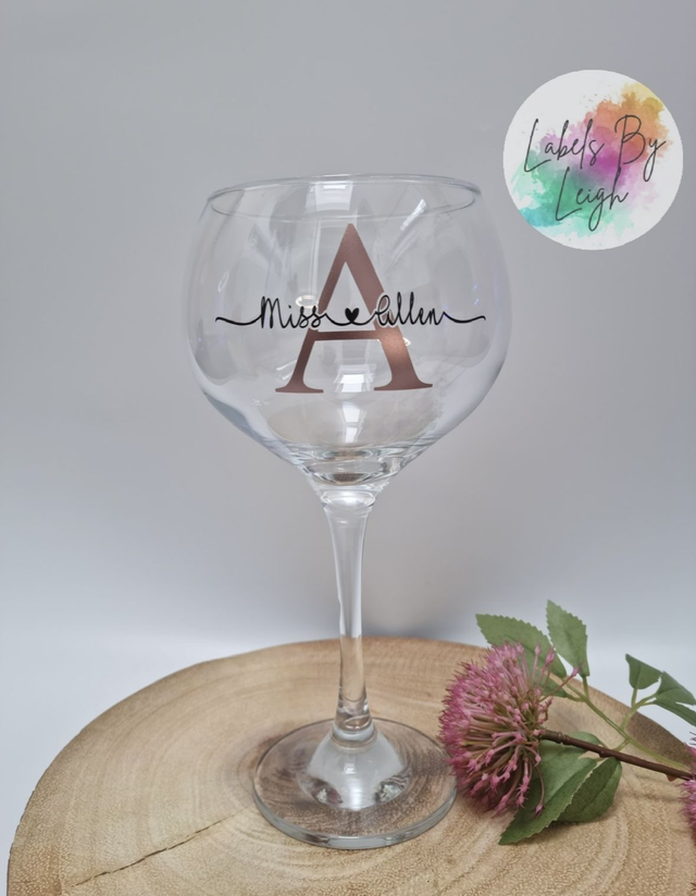 Personalised Teacher Gin Glass