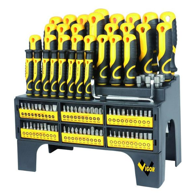 Set cacciaviti ed inserti vigor 100 pz