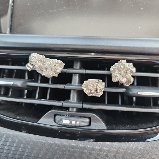 Pyrite Crystal Car Vent Clip