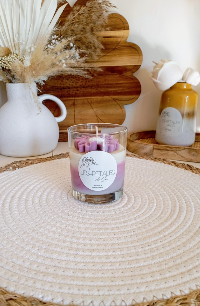 Bougie Fleur Marguerite | Mauve