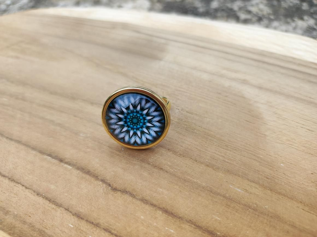  Bague &#039;Ethnic Blue&#039;