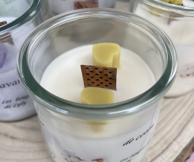 Bougie fleur de coton 