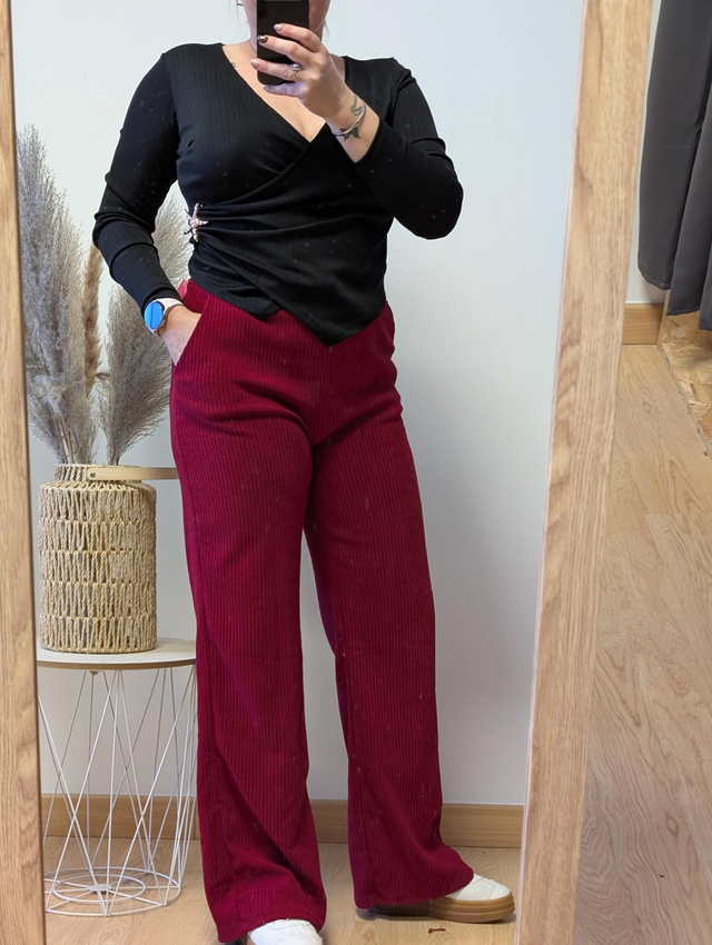 Pantalon velours Aron bordeaux TU 36/42