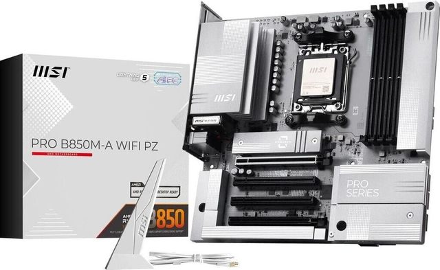 02.2.0117 – Scheda Madre MSI PRO B850M‑A WIFI PZ – Micro‑ATX professionale nera con WiFi 7 per Ryzen 7000/8000/9000