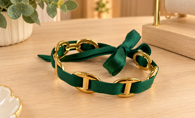 Jonc foulard vert