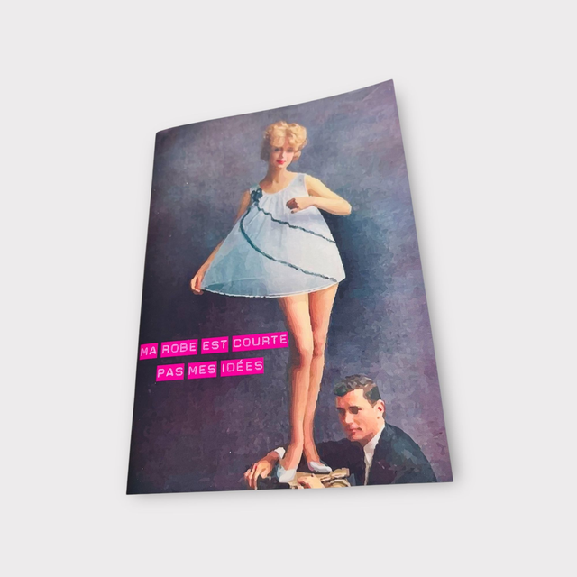 Grand carnet Ma robe est courte, pas mes idées
