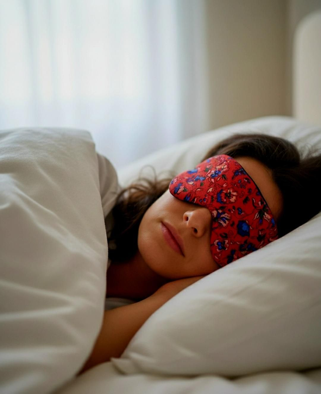 Masque de sommeil rouge