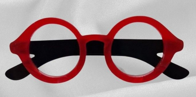 Red Glasses Acrylic Brooch, inspired by The Log Lady