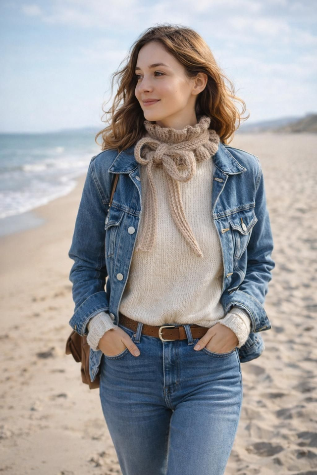 6.Nœud de douceur, col au crochet