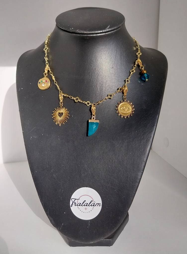 ✨Collier à breloques porte-bonheur &quot;jade vert&quot;✨