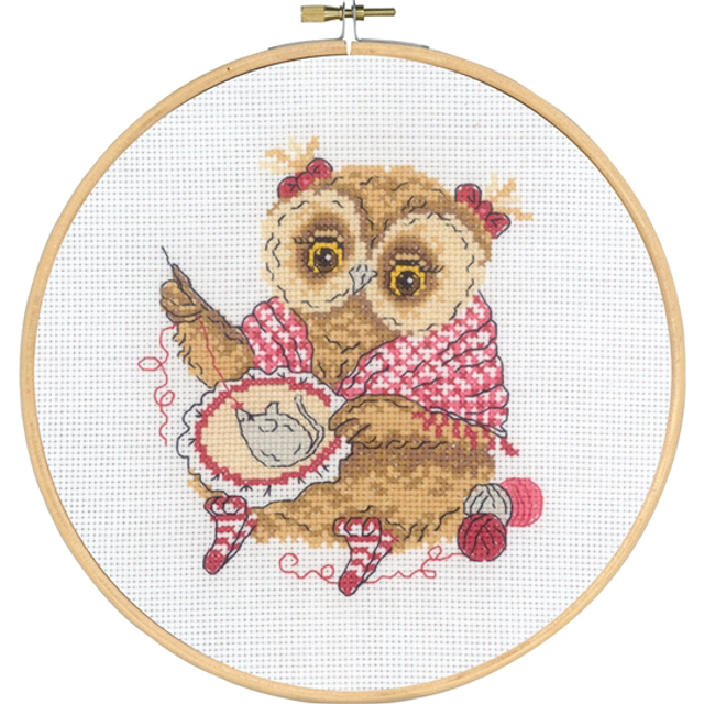 Permin Owl that Sews Counted Cross Stitch Kit