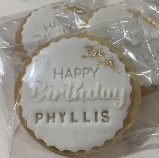 &quot;Happy Birthday&quot; Sugar biscuits box (6 biscuits)