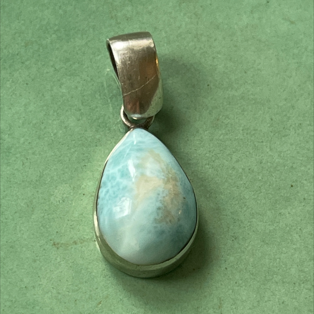 Larimar Anhänger Tropfen Atlantis silber