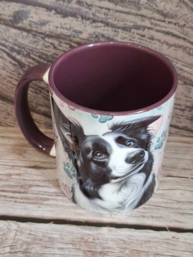 Collection Purple Mug mauve Border collie