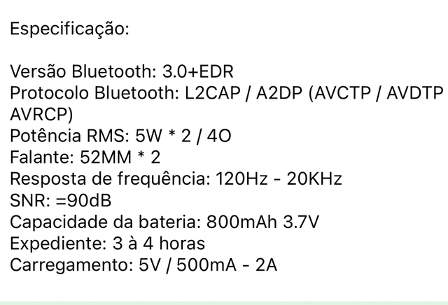 Caixa De Som Speaker Bluetooth RGB Portátil