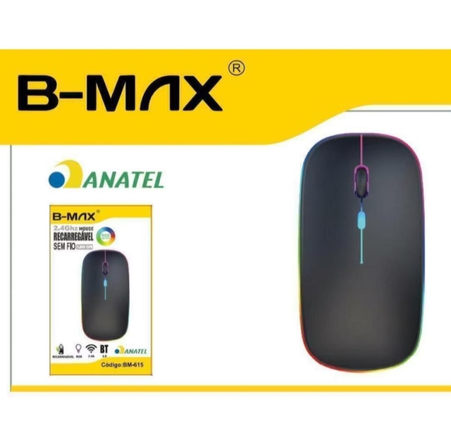 2526 - Mouse wireless Bmax Recarregável BM-615 (Rosa)