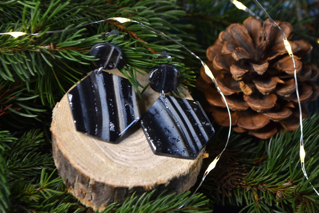 Clips Eileen - Noir et Beige