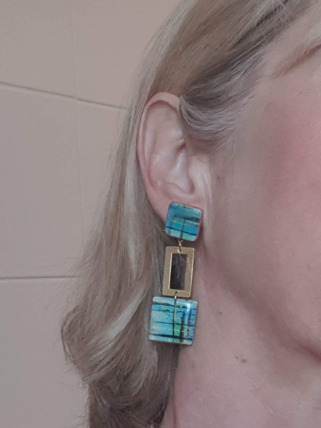 Boucles d'oreilles carrées Collection ÉKla