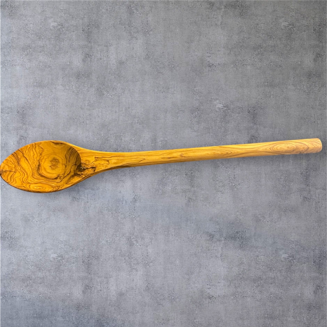 Beautiful ergonomic olive wooden spoon ideal for any enthusiastic chef
