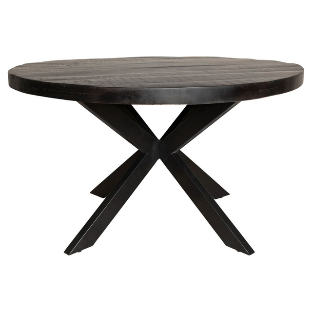 Eettafel Denver rond 130 cm zwart 