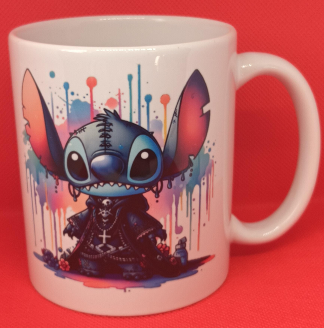 Custom Printed Gothic Stitch Mug.