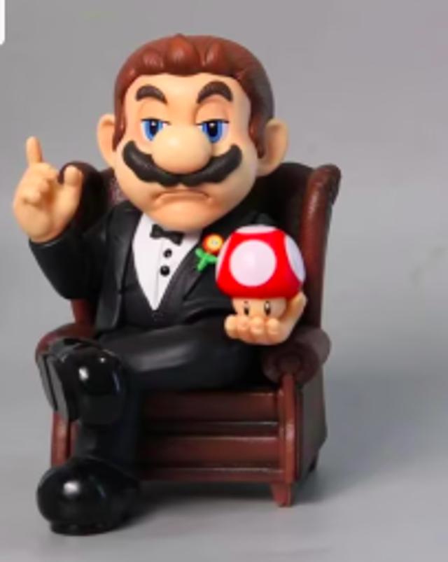 Super Mario figuur The Godfather Mario (16cm)