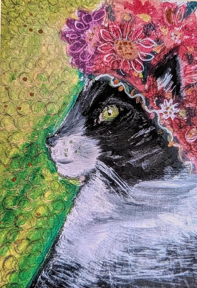 Art Woodstock cat card Creative Cats by Wendy 