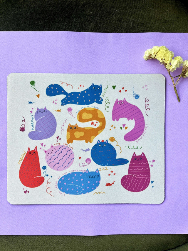 Funny Cats -hiirimatto – 23 x 19 cm