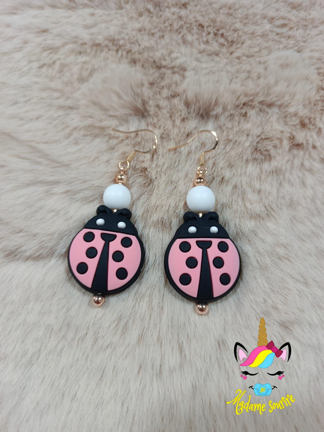 Boucles d'oreilles Coccinelle 