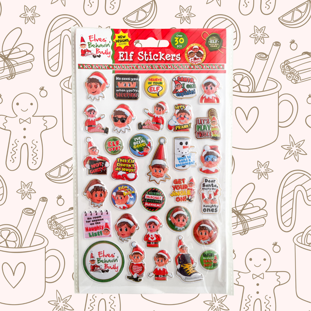 Set de 30 stickers de lutins (Version 2)