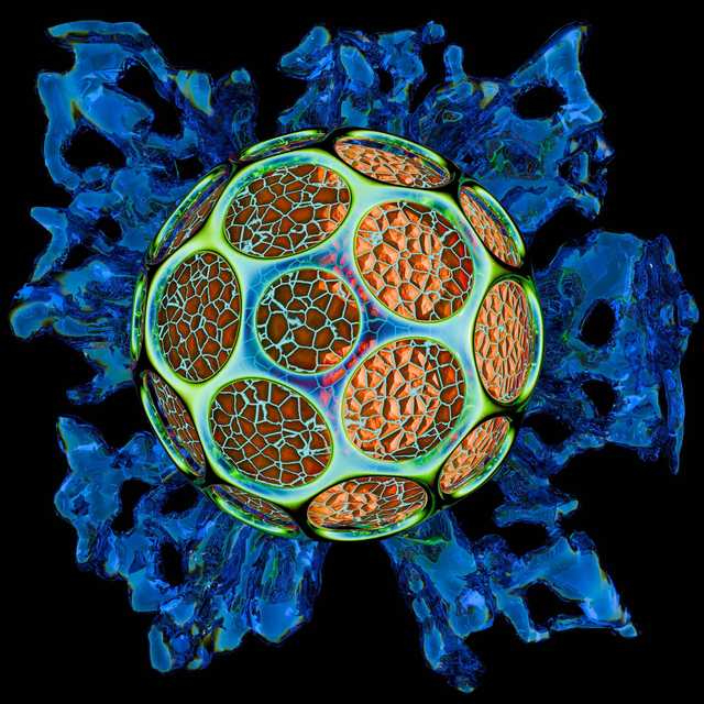 SPLASH BLUE  40X40CM