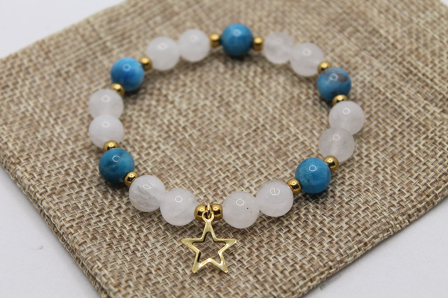 Jade Blanc - Apatite Bleue