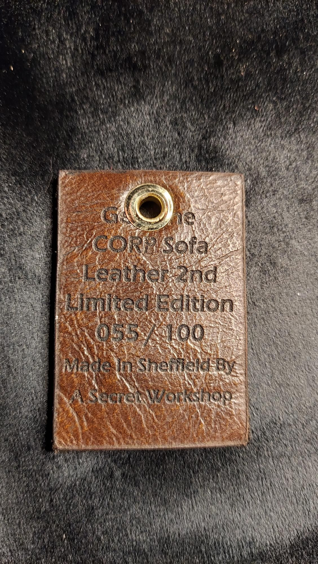 055 / 100 2nd Limited Edition Genuine CORP SOFA Leather Keyring