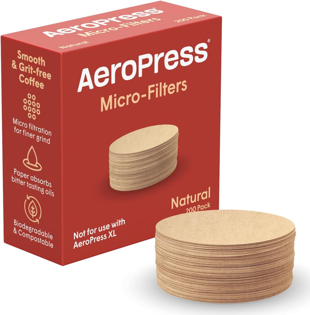AEROPRESS - pack of 200 natural filters for Aeropress Original