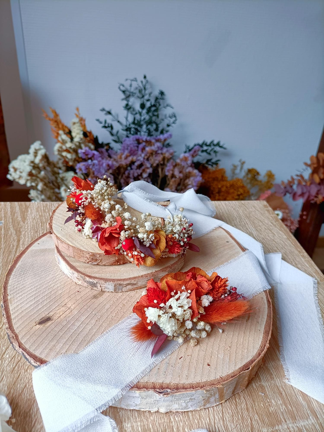 Bracelet fleuri sur ruban ou entièrement fleuri