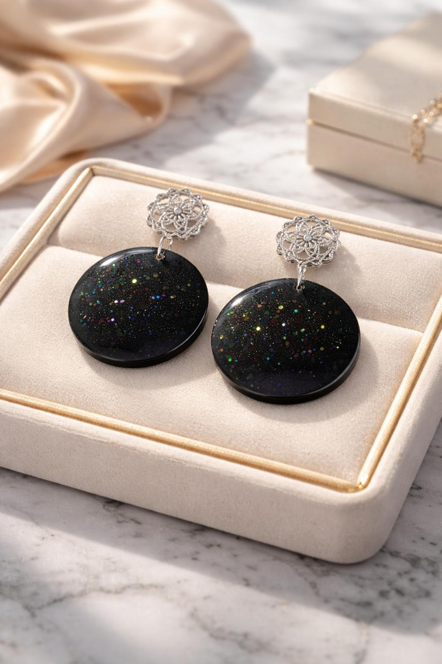 Boucles Gouttes-Collection Dark blue