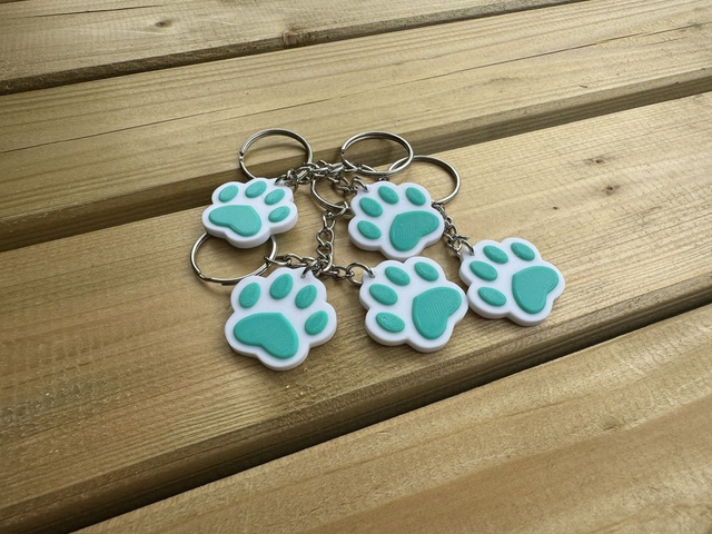 Paw Print Keychain