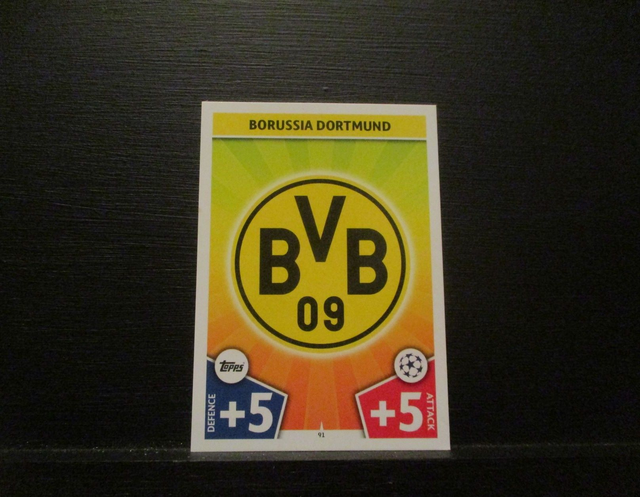 Borussia Dortmund - UEFA Champions League Match Attax 2017/18 Original Trading Card #91