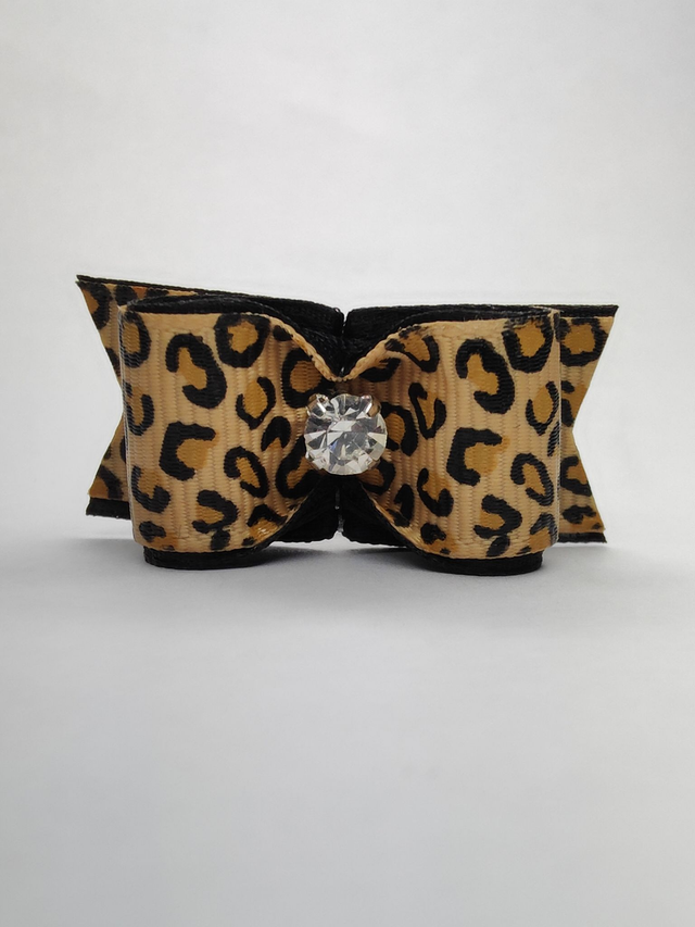 Noeud pour chien fantaisie simple coque-léopard
