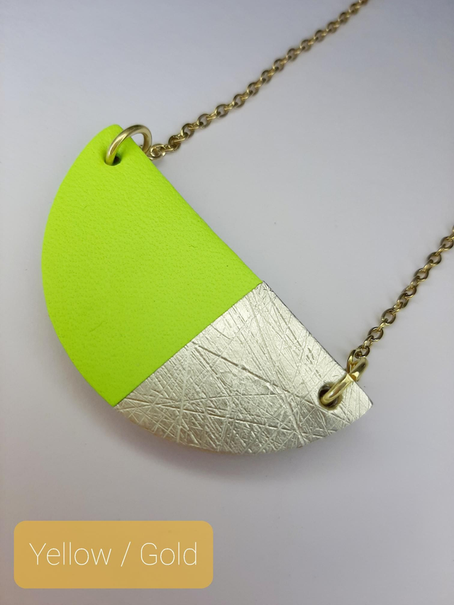 Colourblock pendant - YELLOW