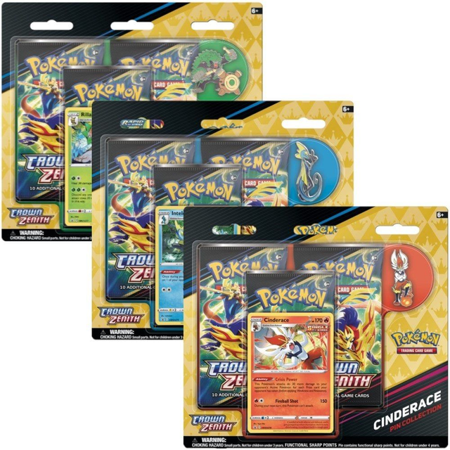 Crown Zenith Pin Collection - 3 Pack Blister